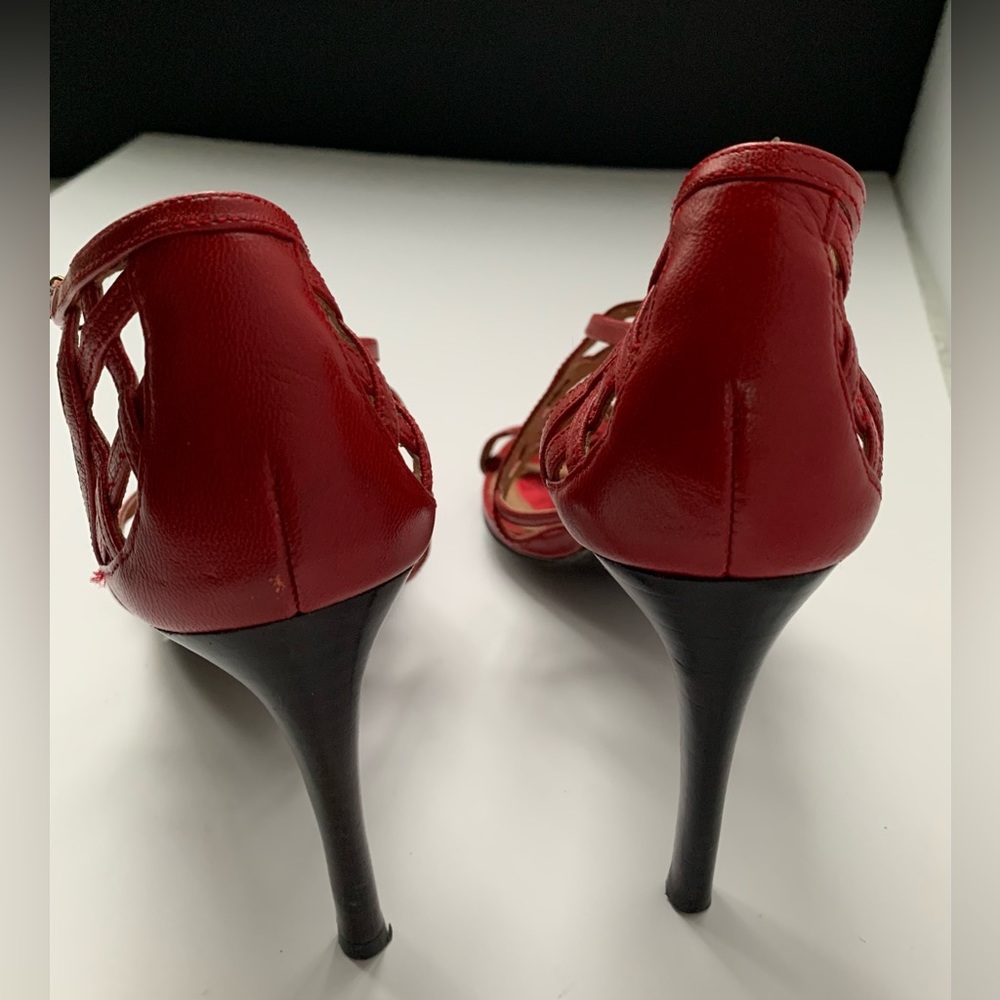 Red RLL Ralph Lauren heels sandal - Picture 5 of 7
